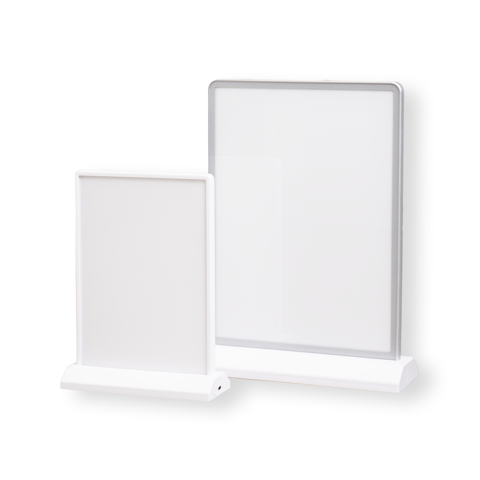 Dobbeltsidet bord/hylde display