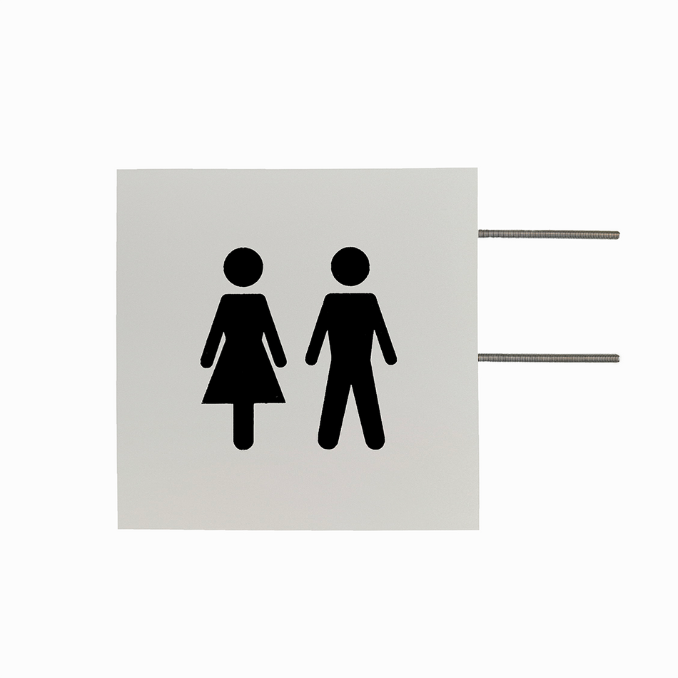 Udhængsskilt toilet-wayfinding